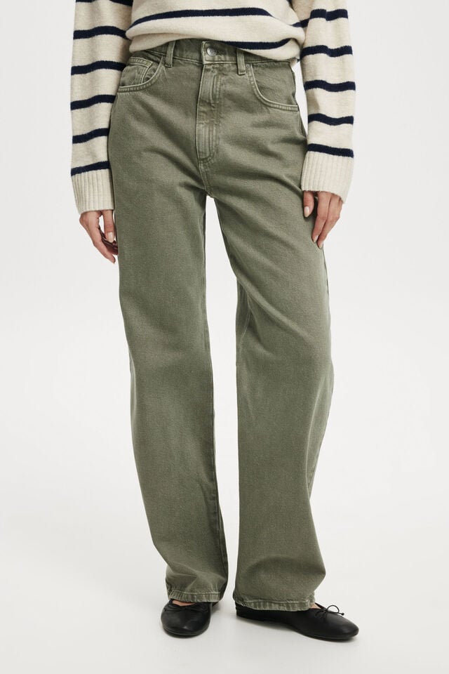 Cotton On Loose Straight Jean Smokey Green