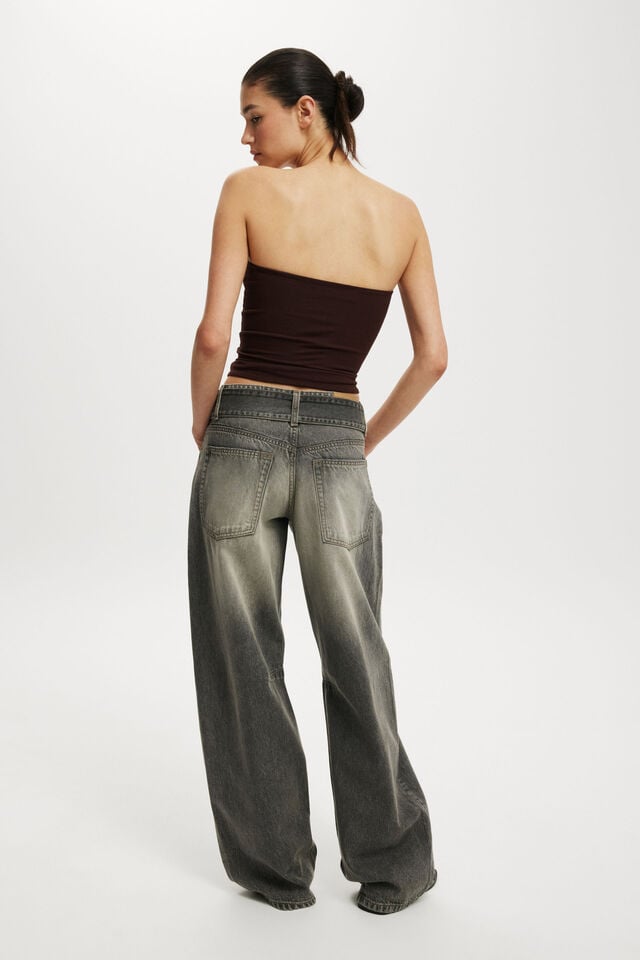 Cotton On Low Barrel Jean Y2k Washed Grey