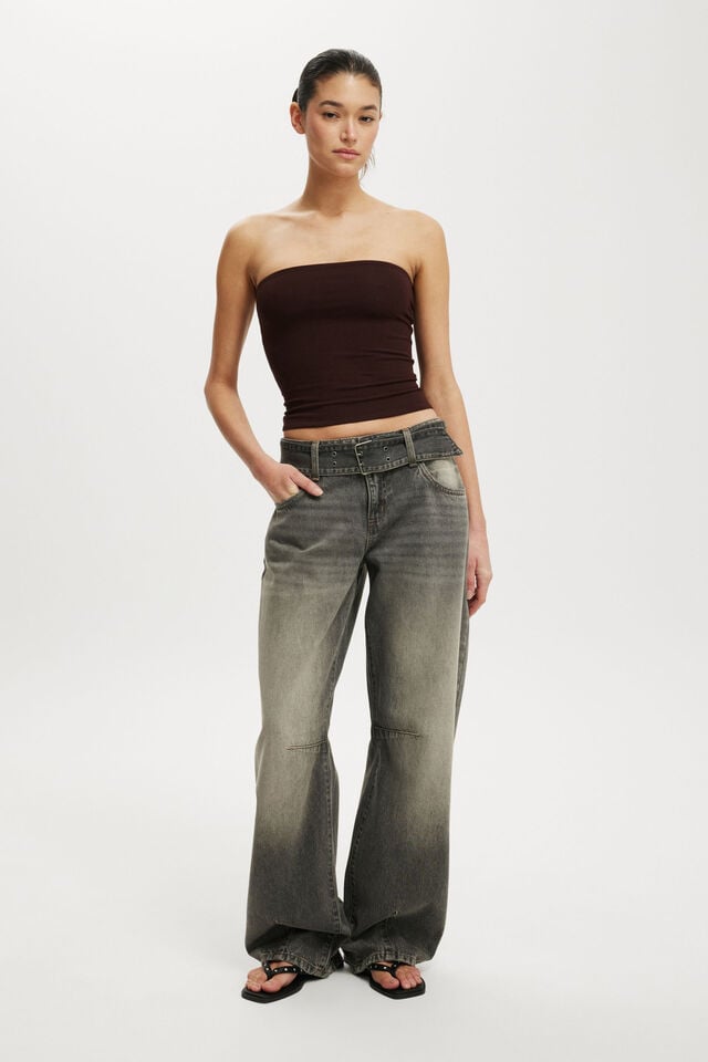 cotton on Low Barrel Jean y2k washed grey