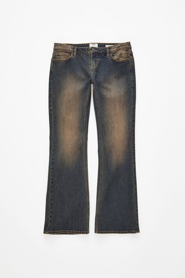 Cotton On Low Rise Bootcut Jean Cinnamon Blue