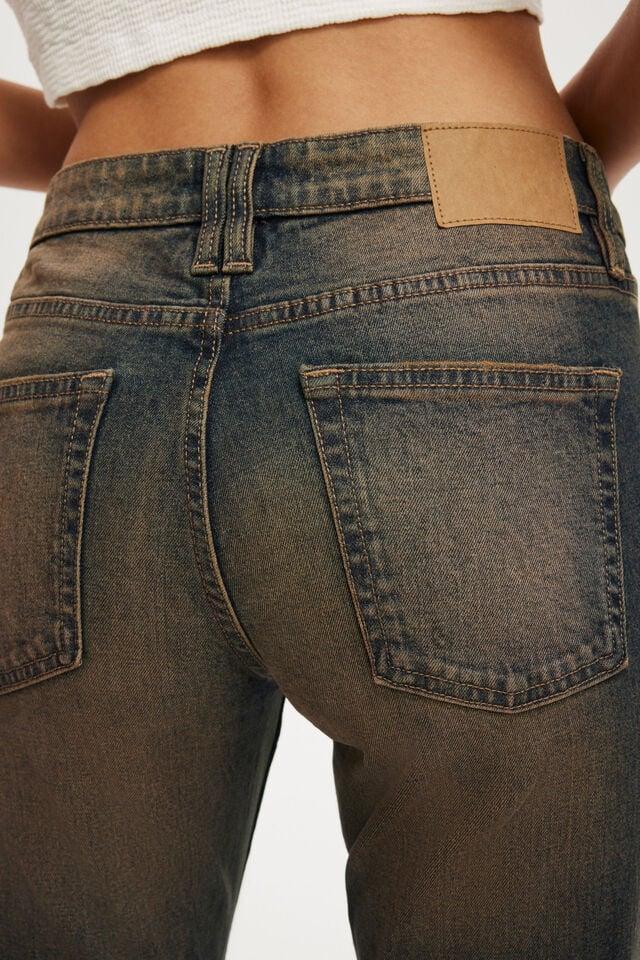 Cotton On Low Rise Bootcut Jean Cinnamon Blue