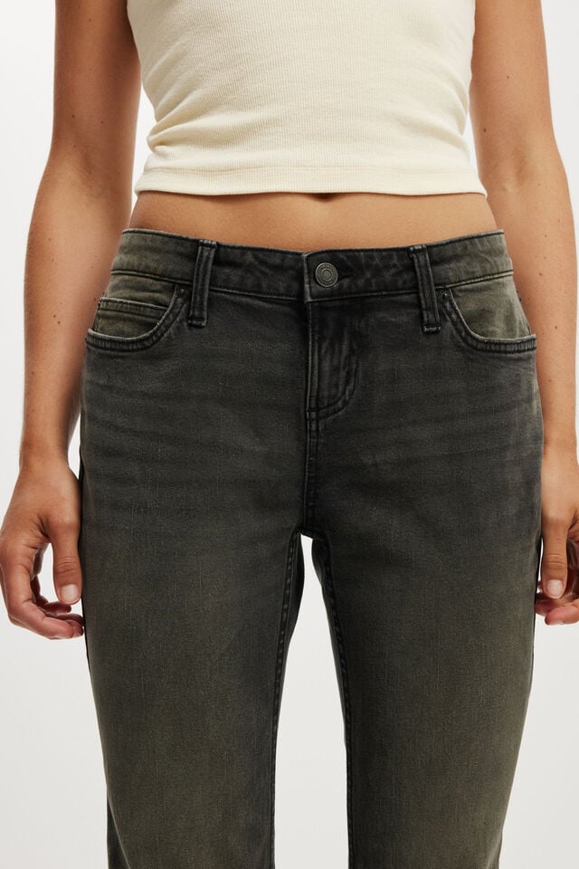 Cotton On Low Rise Bootcut Jean Muse Black