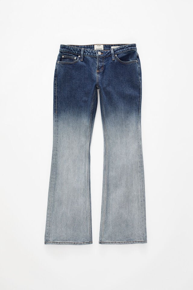 Cotton On Low Rise Bootcut Jean Ombre Blue