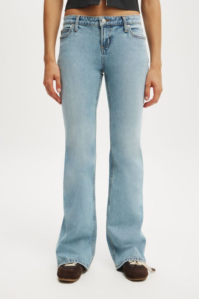 Cotton On Low Rise Bootcut Jean Rush Blue