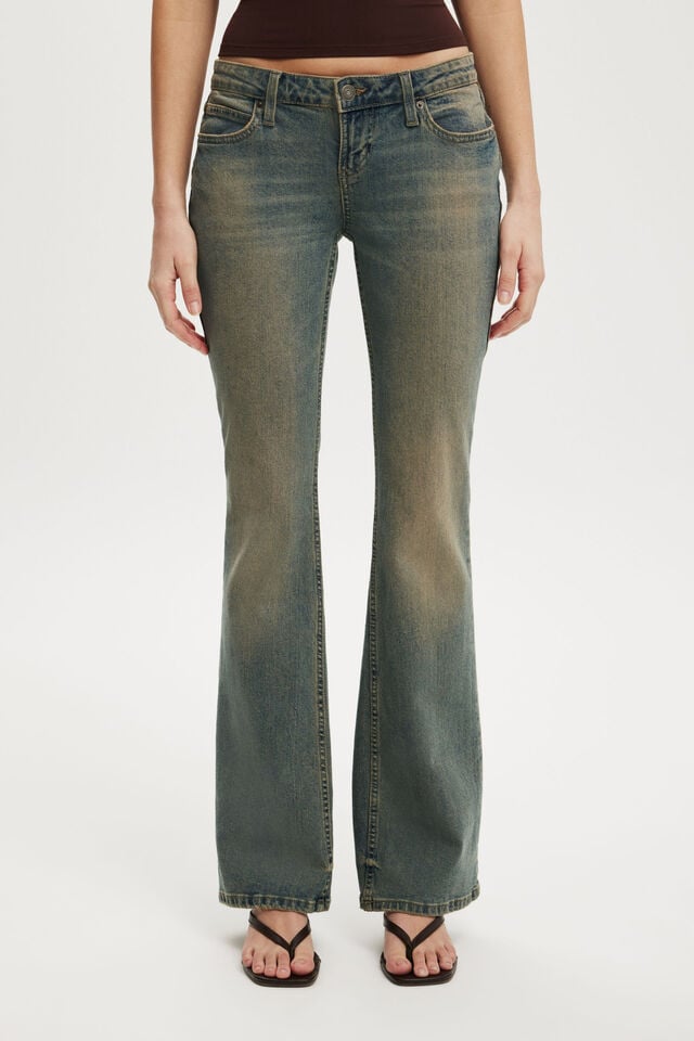 Cotton On Low Rise Bootcut Jean Rusty Blue