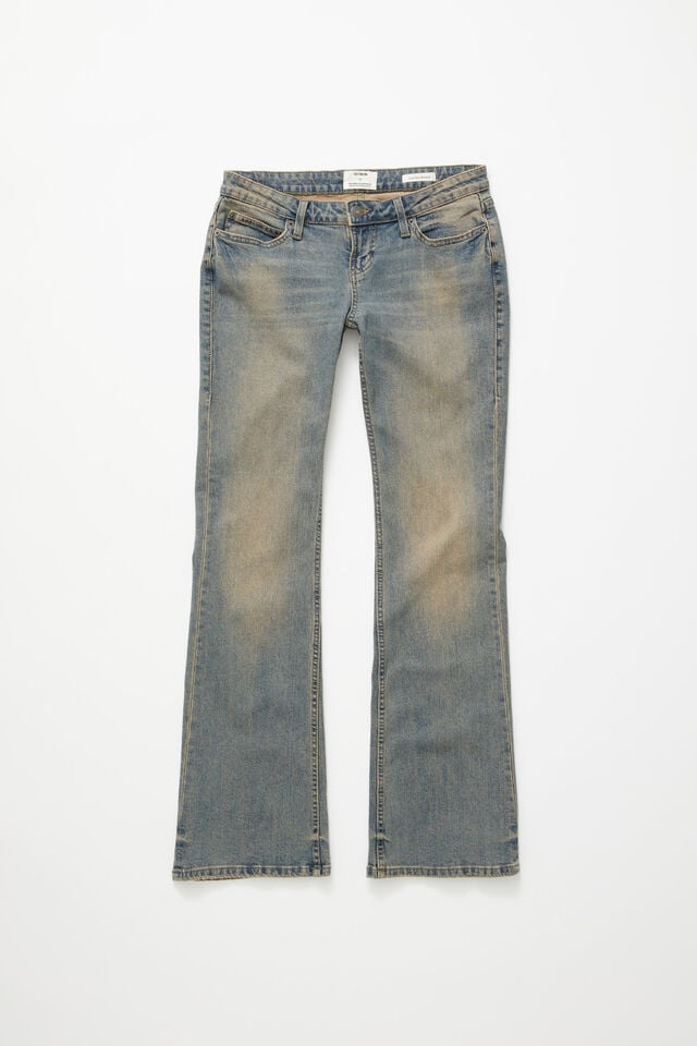 Cotton On Low Rise Bootcut Jean Sandstorm Blue