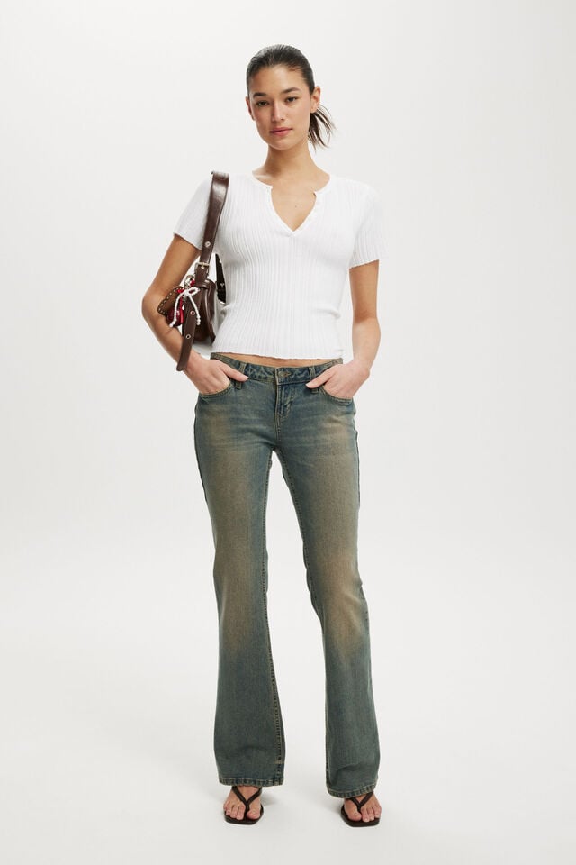 cotton on Low Rise Bootcut Jean sandstorm blue