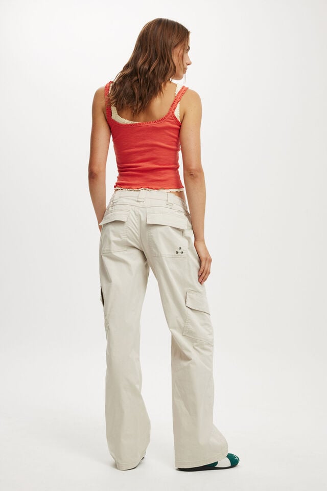 Cotton On Low Rise Cargo Pant Taupe
