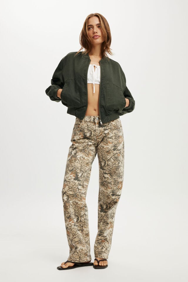 cotton on Low Rise Straight Jean camo