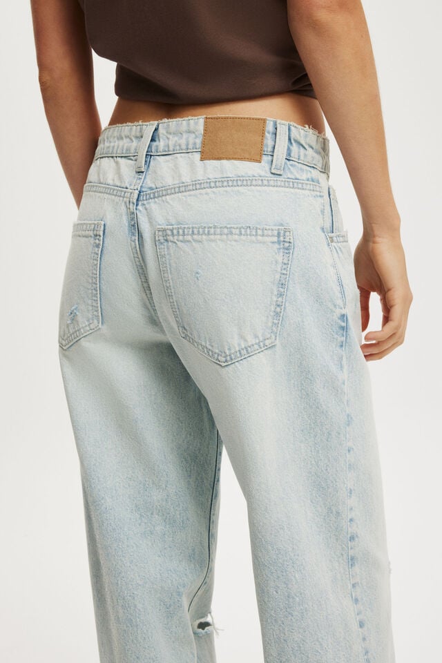 Cotton On Low Rise Straight Jean Crystal Blue Rip