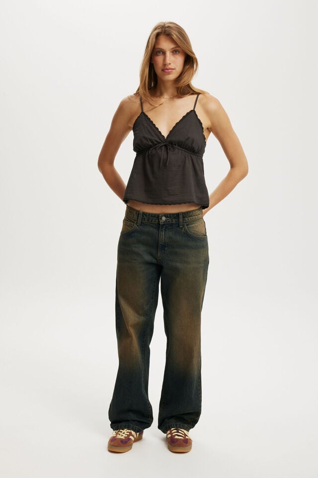 cotton on Low Rise Straight Jean honey blue