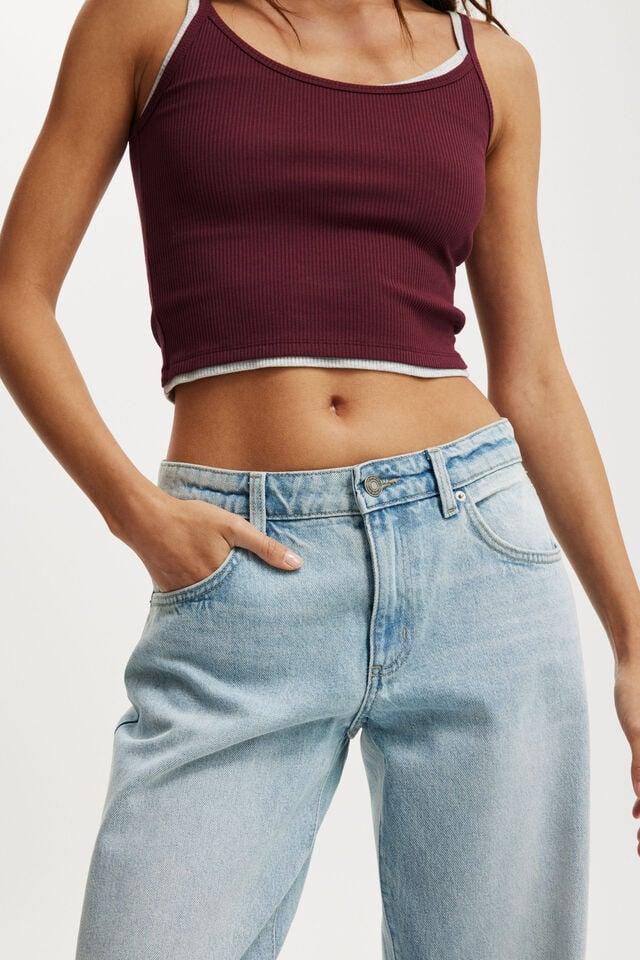 Cotton On Low Rise Straight Jean Malibu Blue