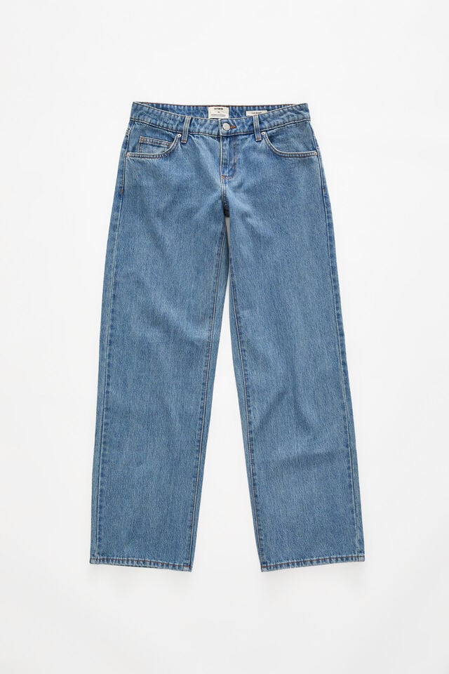 cotton On Low Rise Straight Jean Nasa Blue
