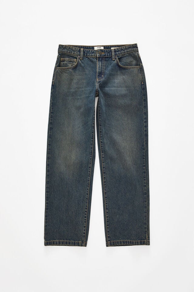 Cotton On Low Rise Straight Jean Rust Blue