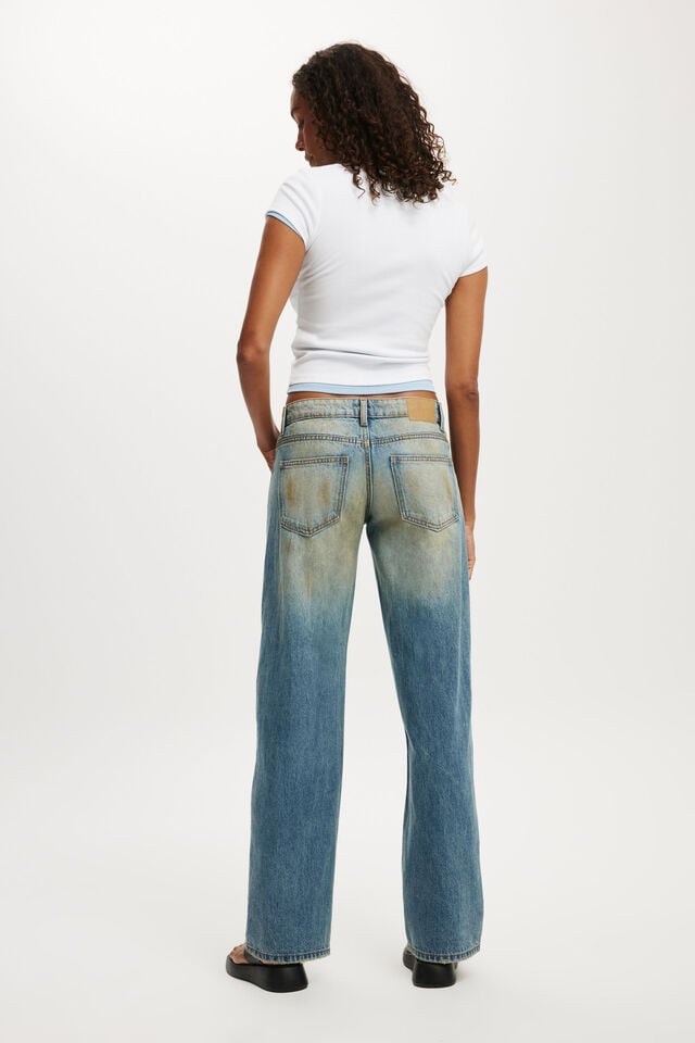 Cotton On Low Rise Straight Jean Stefani Blue