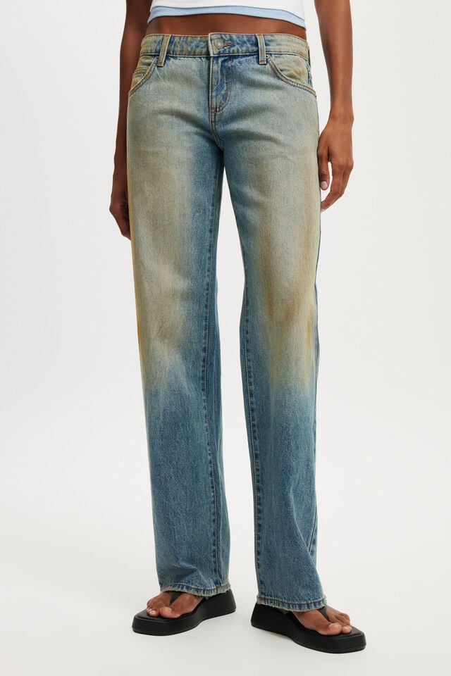 Cotton On Low Rise Straight Jean Stefani Blue