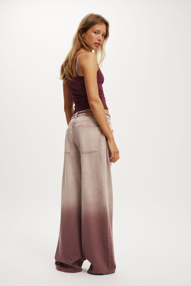 Cotton On Low Super Baggy Jean Berry Ombre