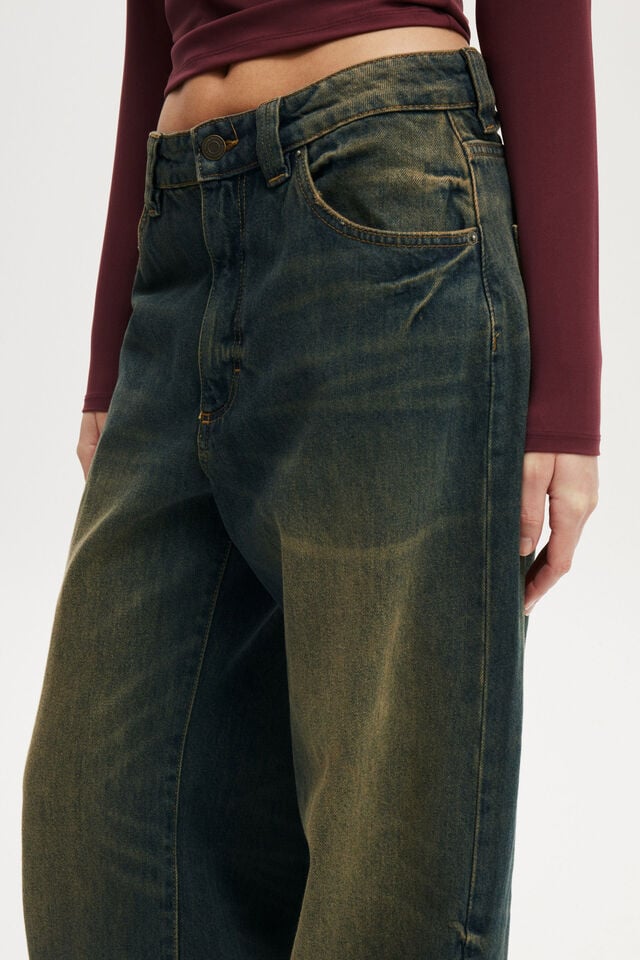 Cotton On Low Super Baggy Jean Eden Blue