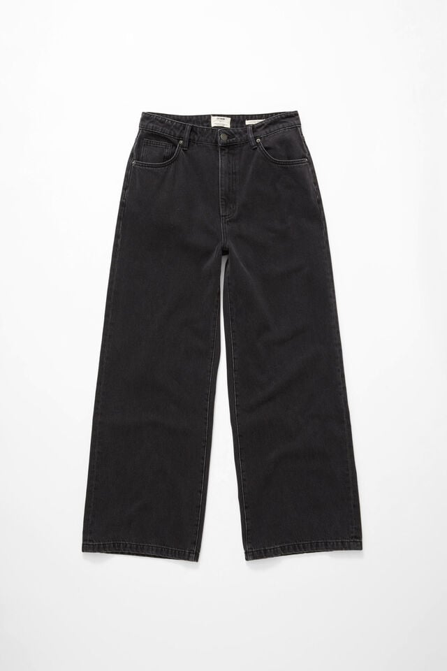 Cotton On Low Super Baggy Jean Graphite Black
