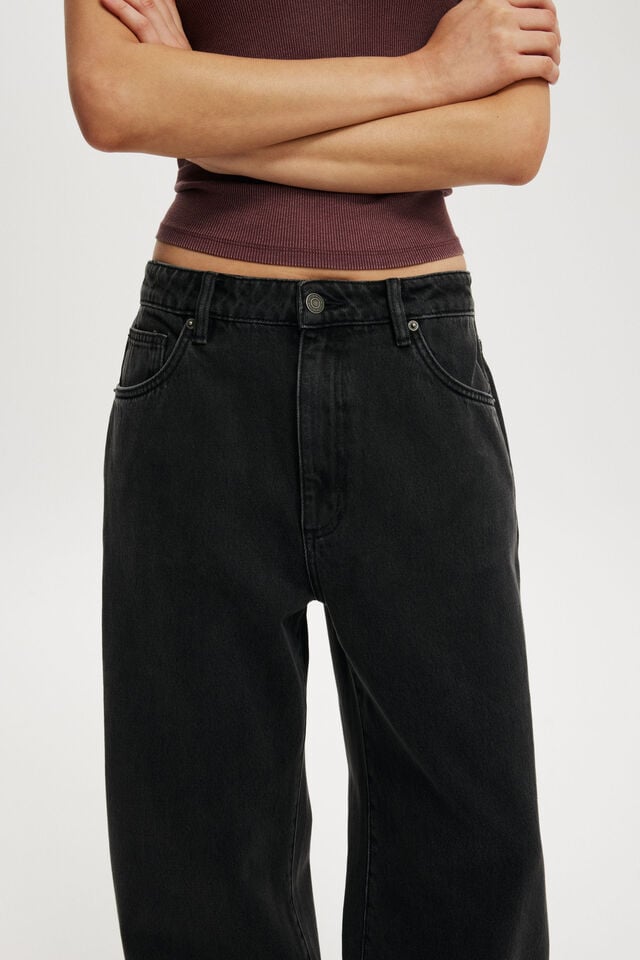 Cotton On Low Super Baggy Jean Graphite Black