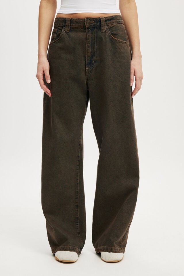 Cotton On Low Super Baggy Jean Shadow Brown