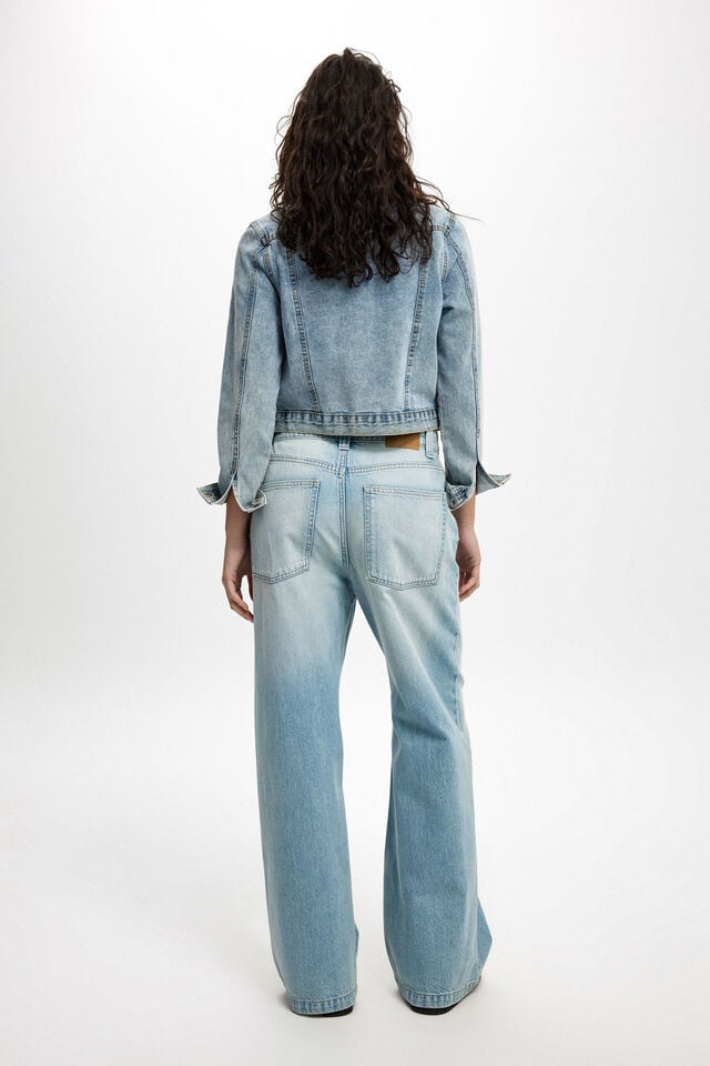 Cotton On Low Super Baggy Jean Sunfaded Blue