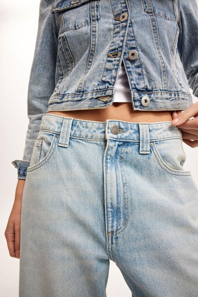Cotton On Low Super Baggy Jean Sunfaded Blue