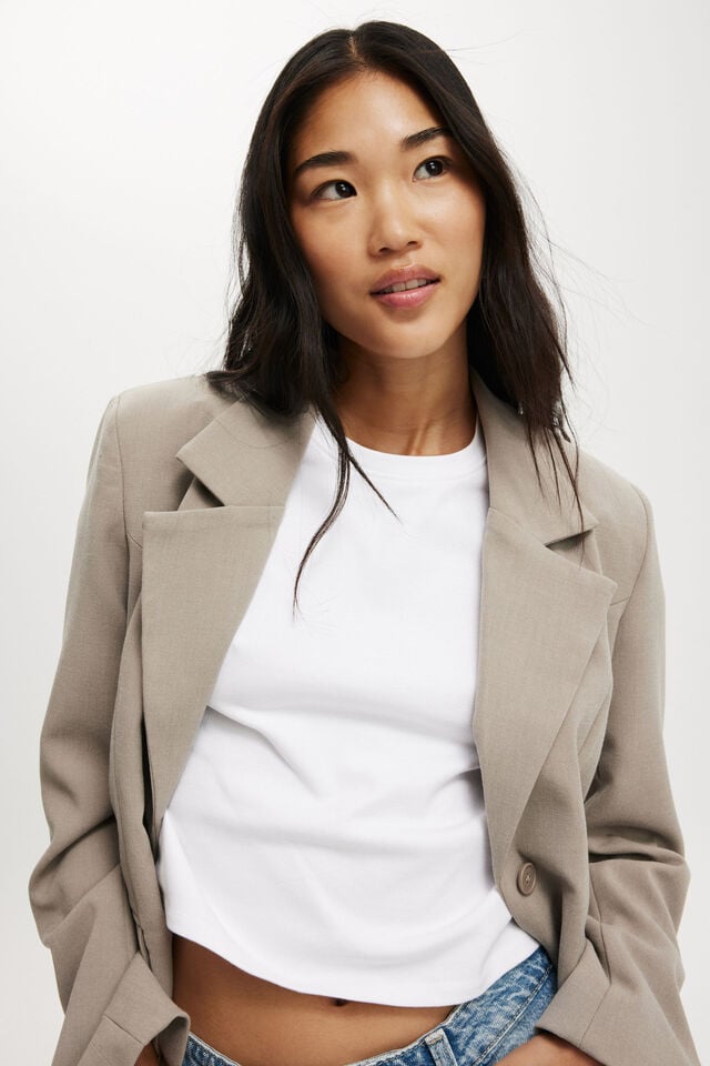 Cotton On Luis Blazer Taupe Marle