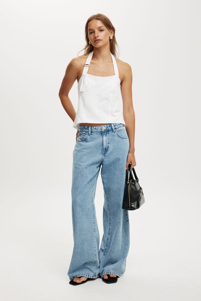 Cotton On Luis Halter Seam Top White