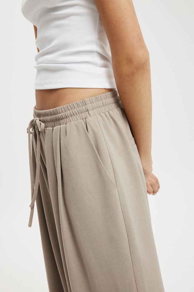 Cotton On Luis Pull On Suiting Pant Taupe Marle