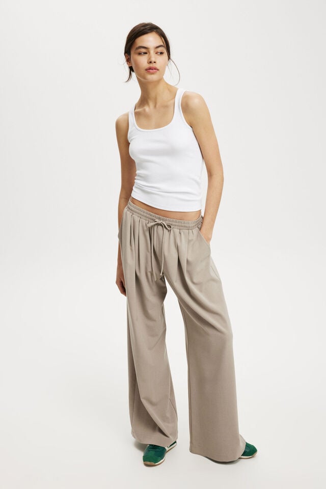 cotton on Luis Pull On Suiting Pant taupe marle