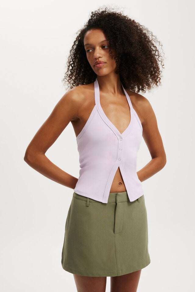 Cotton On Luis Suiting Mini Skort Burnt Olive