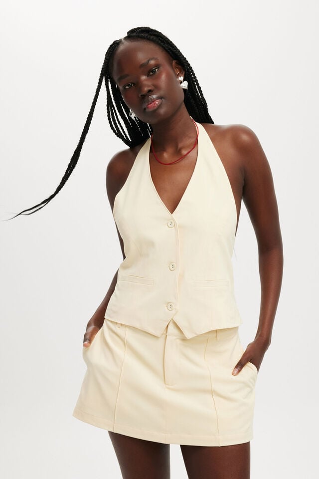 cotton on Luis Suiting Skirt buttermilk yellow