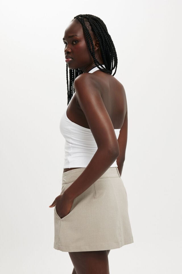 Cotton On Luis Suiting Skirt Taupe Marle