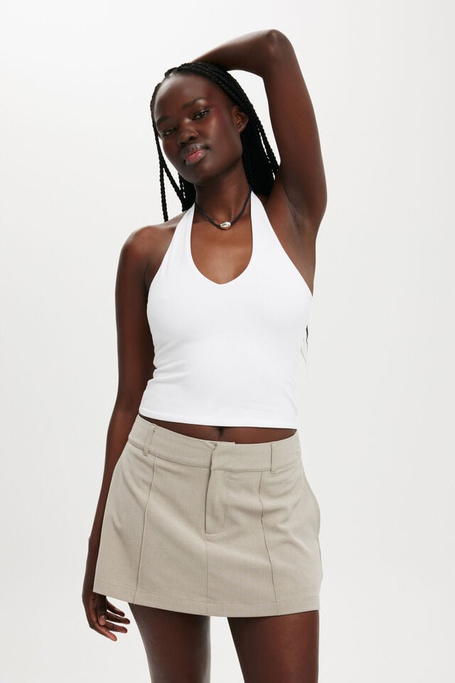 cotton on Luis Suiting Skirt taupe marle