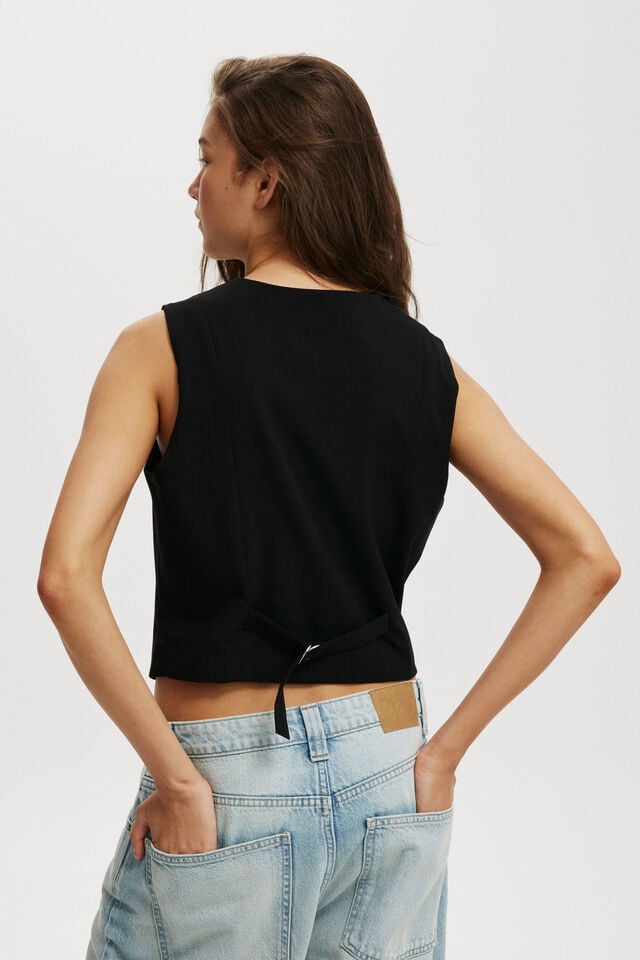 Cotton On Luis Suiting Vest Black