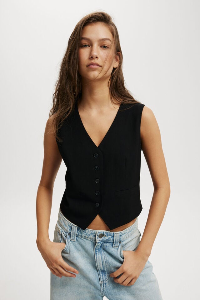 cotton on Luis Suiting Vest black