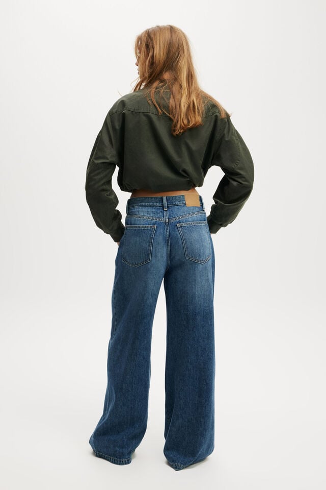 Cotton On Lyocell Super Wide Jean Grotto Blue