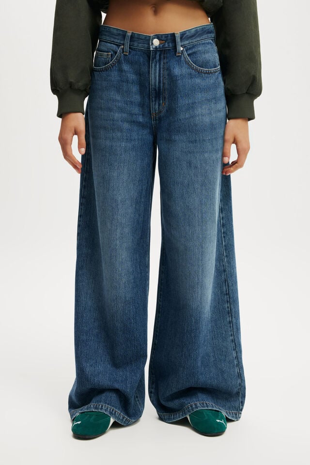 Cotton On Lyocell Super Wide Jean Grotto Blue