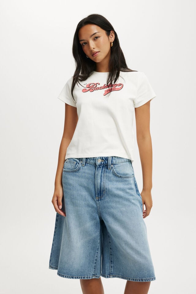 cotton on Lyocell Wide Denim Jort blue cove