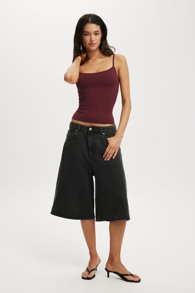 cotton on Lyocell Wide Denim Jort used black