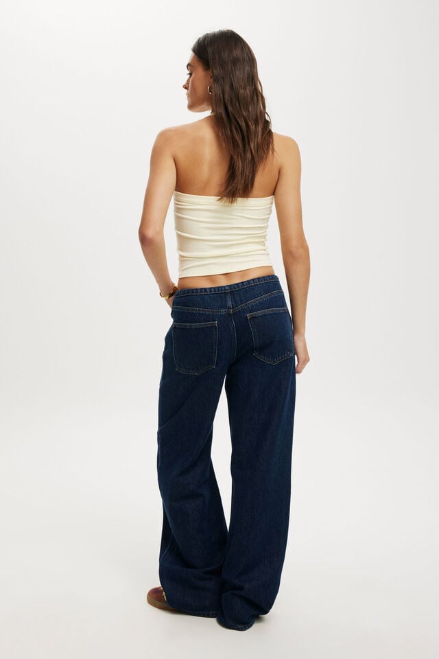 Cotton On Lyocell Wide Pant Blue Rinse