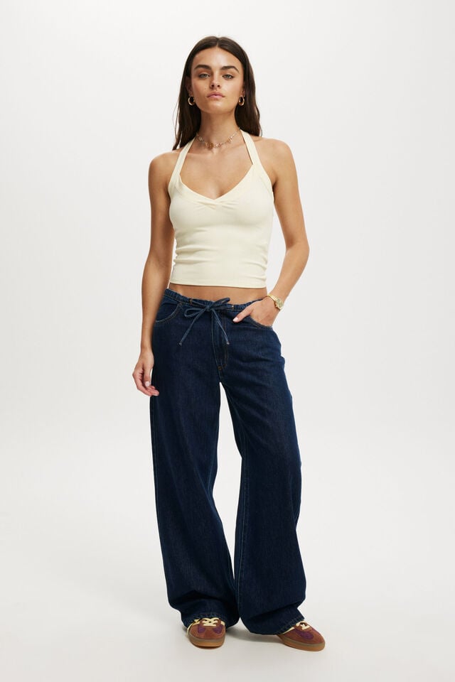cotton on Lyocell Wide Pant blue rinse