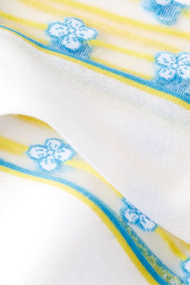 Cotton On Mesh Crew Sock Blue Floral