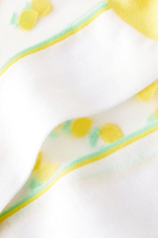 Cotton On Mesh Crew Sock Lemons/frill