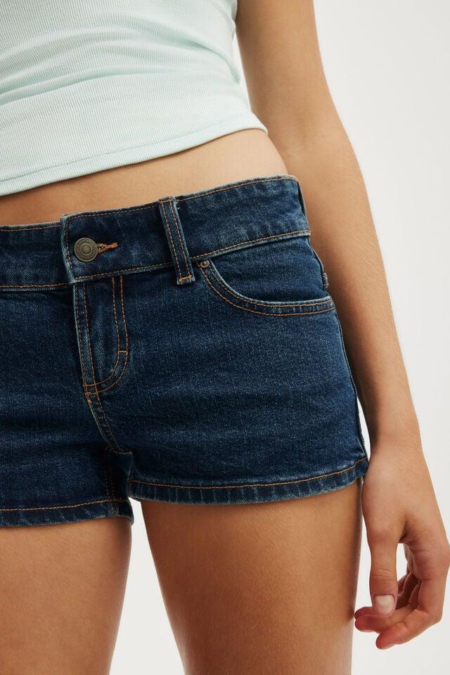 Cotton On Micro Low Denim Short Rinse Blue