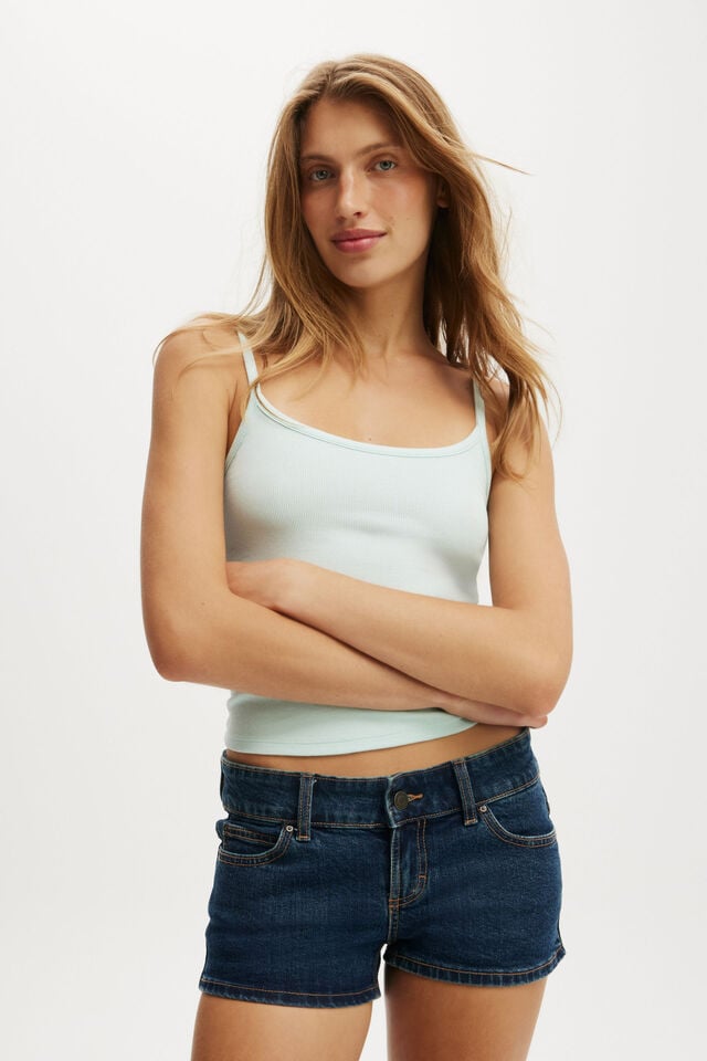 cotton on Micro Low Denim Short rinse blue