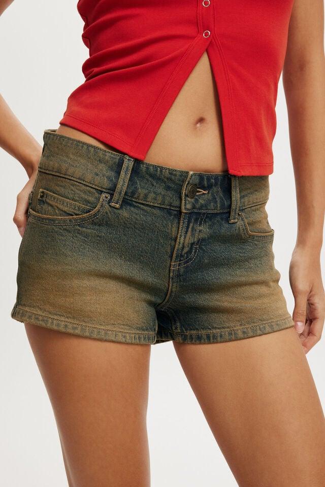Cotton On Micro Low Denim Short Rusty Blue