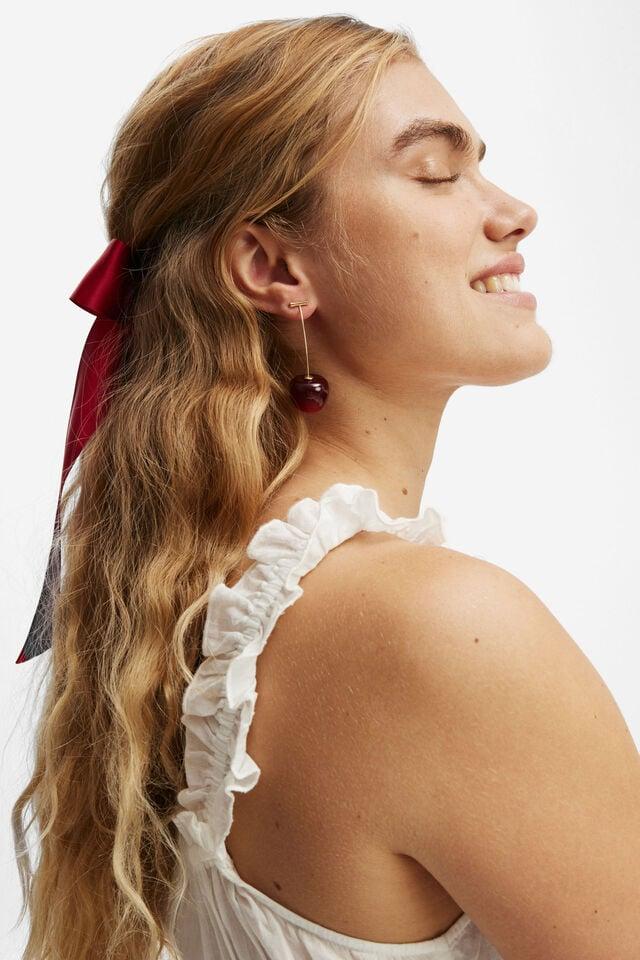 cotton on Mid Charm Earring up cherry drop stud