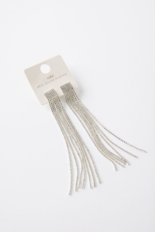 Cotton On Mid Charm Earring Up Diamante Drop